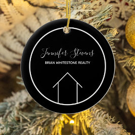 Adorno De Cerámica Casa de Personalizados blancos modernos en negro