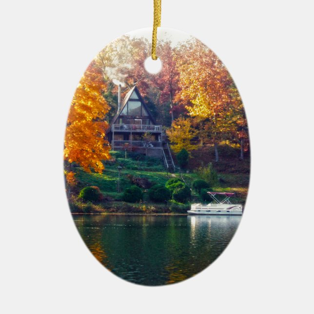 Adorno De Cerámica Casa en el lago (Frente)
