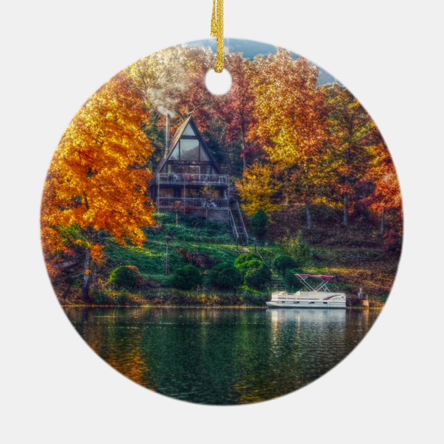Adorno De Cerámica Casa en el lago (Atrás)
