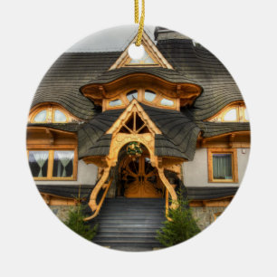 Adorno De Cerámica Casa polaca de madera en Zakopane