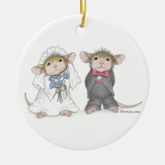 Adorno De Cerámica Casa-Ratón Designs®-Personalizado casando el