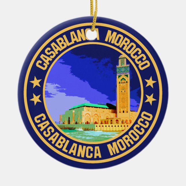 Adorno De Cerámica Casablanca Marruecos (Frente)