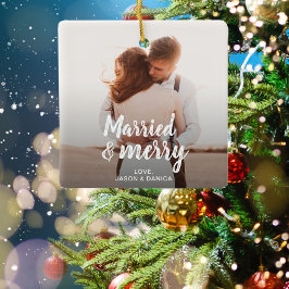 Adorno De Cerámica Casado y Boda de los cerezos Gracias Navidades.