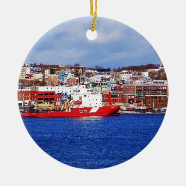 Adorno De Cerámica Casas de gelatina en St. John's (Frente)