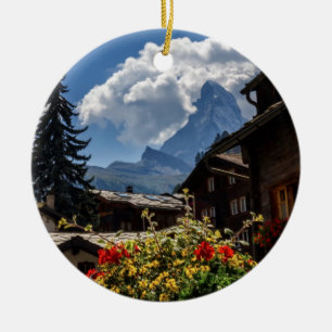 Adorno De Cerámica Casas del pueblo de Cervino y de Zermatt, Suiza