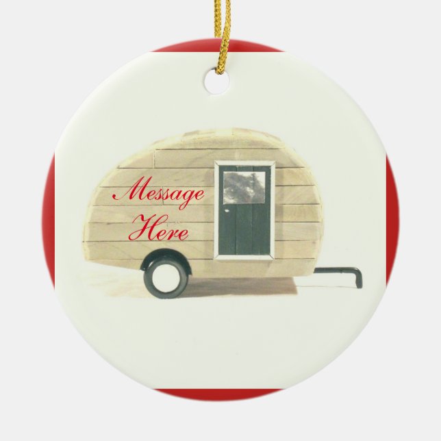 Adorno De Cerámica Casas minúsculas de la caravana de la lágrima (Frente)