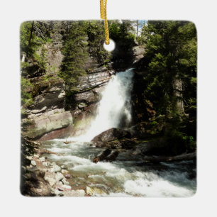 Adorno De Cerámica Cascada Baring en el Parque Nacional Glacier