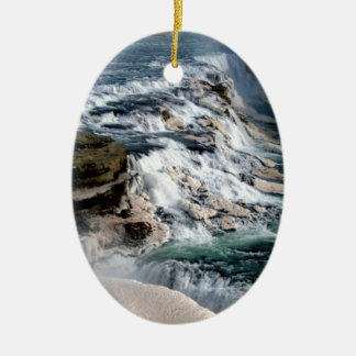 Adorno De Cerámica Cascada Islandia de Foss de la gaviota