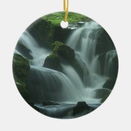 Adorno De Cerámica Cascada Tranquilizadora