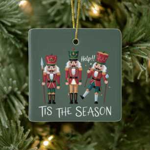 Adorno De Cerámica Cascanueces Navidad Es la Temporada Grupo Navidad