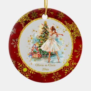 Adorno De Cerámica Cascanueces Personalizado Ballet Navidad - Regalo