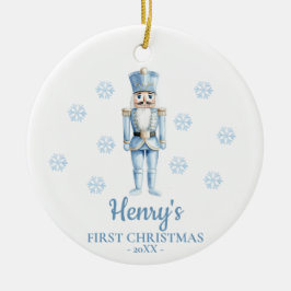 Adorno De Cerámica Cascanueces Primera Navidad Personalizada del Bebé