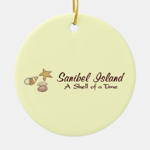Adorno De Cerámica Cáscaras de la isla de Sanibel