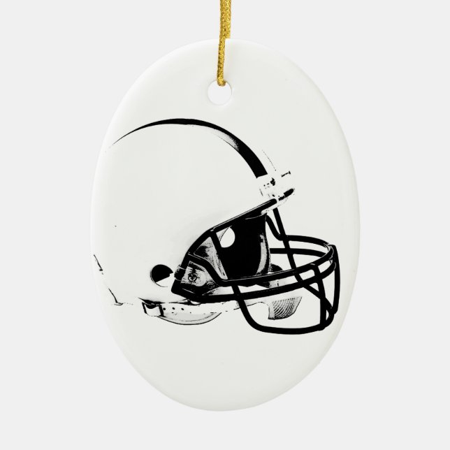 Adorno De Cerámica Casco de fútbol de arte pop (Frente)