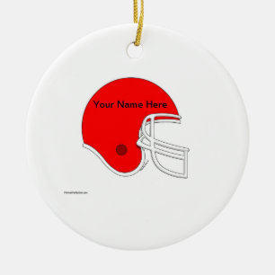 Adorno De Cerámica Casco de fútbol - Rojo