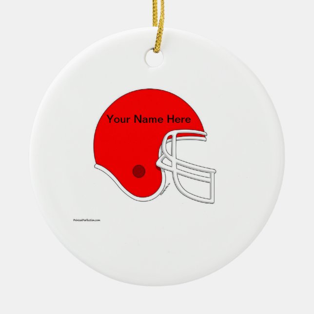 Adorno De Cerámica Casco de fútbol - Rojo (Frente)