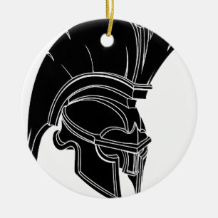 Adorno De Cerámica Casco espartano o troyano