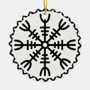 Adorno De Cerámica Casco Vikingo del Terror