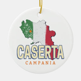 Adorno De Cerámica Caserta Italia Retro Campania Mapa de recuerdo de 