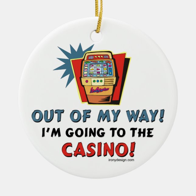Adorno De Cerámica Casino fuera de mi camino (Frente)
