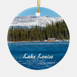 Adorno De Cerámica Casita de barcos junto al lago Louise - Banff, Can