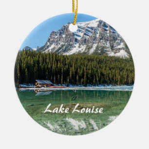 Adorno De Cerámica Casita de barcos junto al lago Louise - Banff, Can