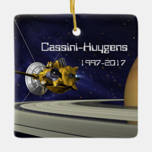 Adorno De Cerámica Cassini Huygens Saturn Misión