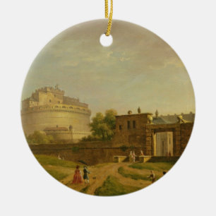 Adorno De Cerámica Castel Sant'Angelo, Roma, 1776 (aceite en lona)