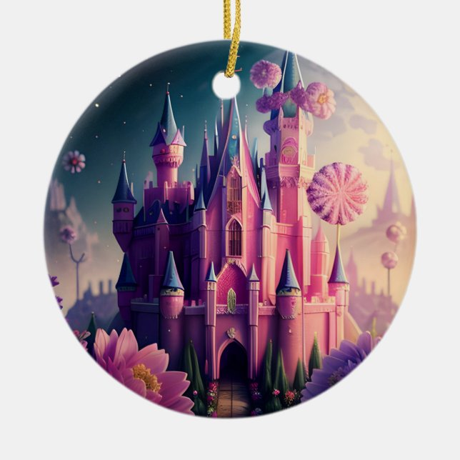 Adorno De Cerámica Castillo Candy One (Frente)