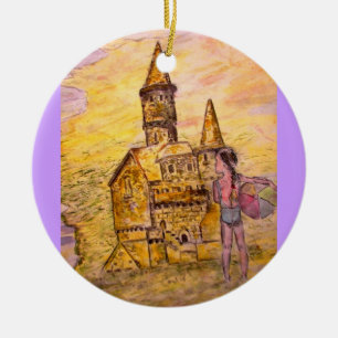 Adorno De Cerámica castillo de arena gigante