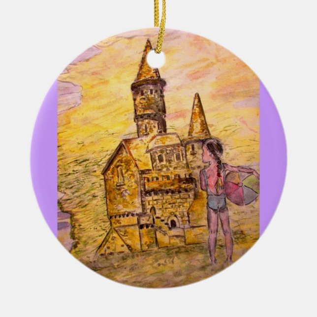 Adorno De Cerámica castillo de arena gigante (Frente)