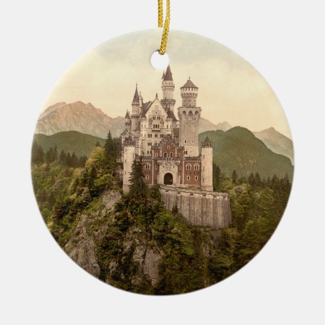 Adorno De Cerámica Castillo de Neuschwanstein, Baviera, Alemania (Frente)