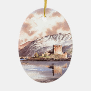 Adorno De Cerámica "Castillo" Escocia de Eilean Donan