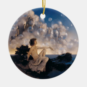 Adorno De Cerámica Castillos en el aire de Maxfield Parrish 1904 Fant