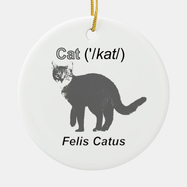 Adorno De Cerámica Cat Felis Catus (Frente)