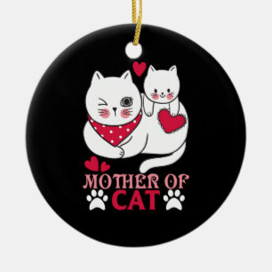 Adorno De Cerámica Cat Lover   Orgullosa Madre De Gato