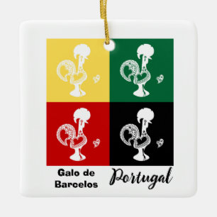 Adorno De Cerámica Catálogo portugués de Barcelos colorido