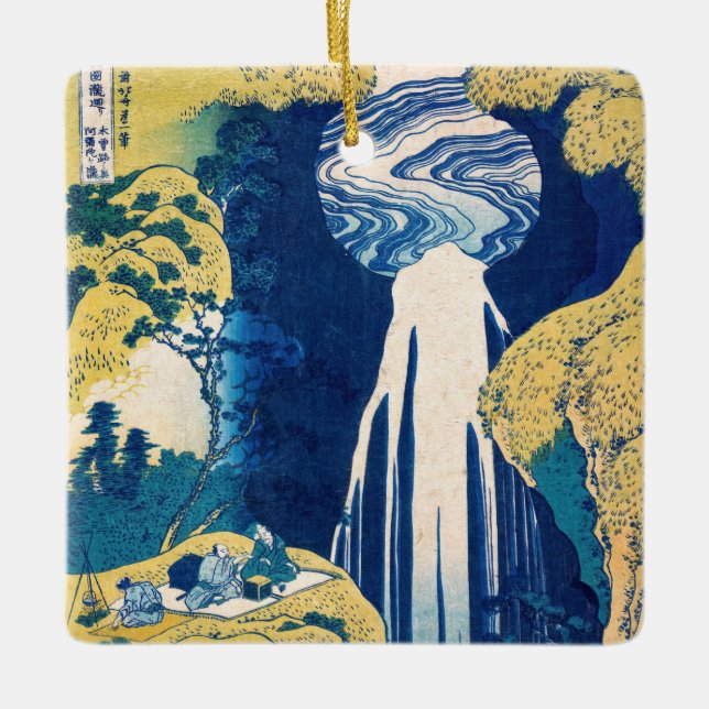 Adorno De Cerámica Cataratas de Katsushika Hokusai - Amida (Anverso)
