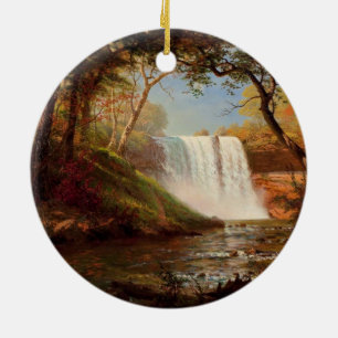 Adorno De Cerámica Cataratas de Minnehaha, arte de Albert Bierstadt,