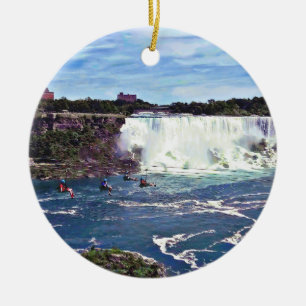 Adorno De Cerámica Cataratas del Niágara ON - Tiro por cuerda inclina