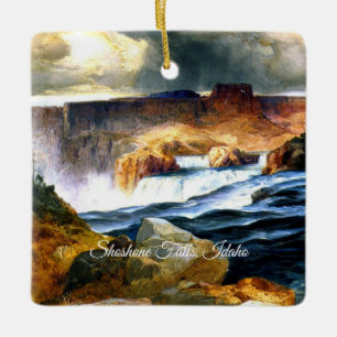 Adorno De Cerámica Cataratas Shoshone, río de serpientes, Idaho