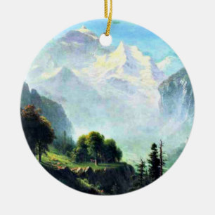 Adorno De Cerámica Cataratas Staubbach cerca de Lauterbrunnen Suiza,
