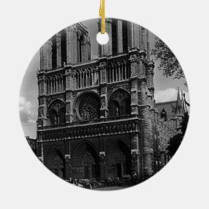 Adorno De Cerámica Catedral de Notre Dame París Francia Vintage
