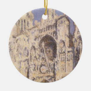 Adorno De Cerámica Catedral de Rouen, Armonía Azul Oro de Claude Mone
