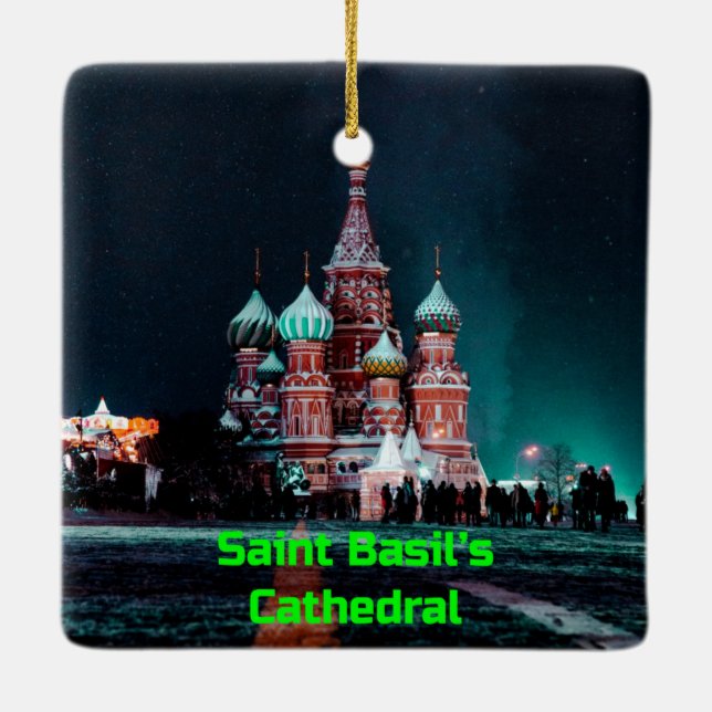Adorno De Cerámica Catedral de San Basil, Moscú, Rusia (Reverso)
