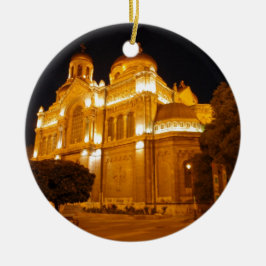 Adorno De Cerámica Catedral de Varna en la noche