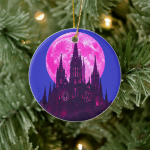 Adorno De Cerámica Catedral gótica de la Luna Rosa