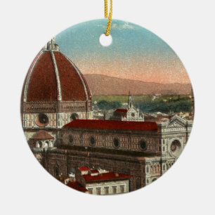 Adorno De Cerámica Catedral retra de Florencia Italia Italia del arte