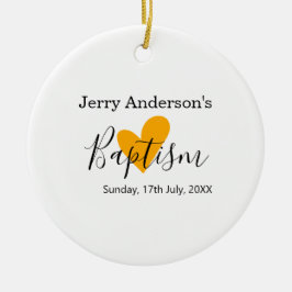 Adorno De Cerámica Catholic baptism kids modern simple QR minimal