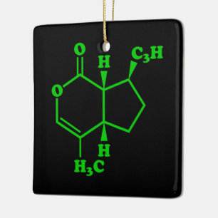Adorno De Cerámica Catnip Nepetalactona Fórmula Química Molecular